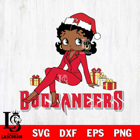 Tampa Bay Buccaneers Betty Boop Christmas fan File Cut, NFL SVG DXF EPS PNG PDF File, Digital Download , Criucut , Silhouette