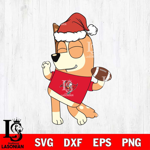 Tampa Bay Buccaneers Bluey Chilli Christmas Svg Eps Dxf Png File, Digital Download, Instant Download