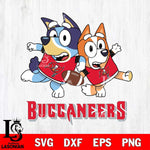 Tampa Bay Buccaneers Bluey Chilli NFL Svg Eps Dxf Png File, Digital Download, Instant Download