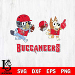 Tampa Bay Buccaneers Bluey Chilli NFL 2 Svg Eps Dxf Png File, Digital Download, Instant Download