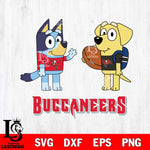 Tampa Bay Buccaneers Bluey Lucky Svg Eps Dxf Png File, Digital Download, Instant Download