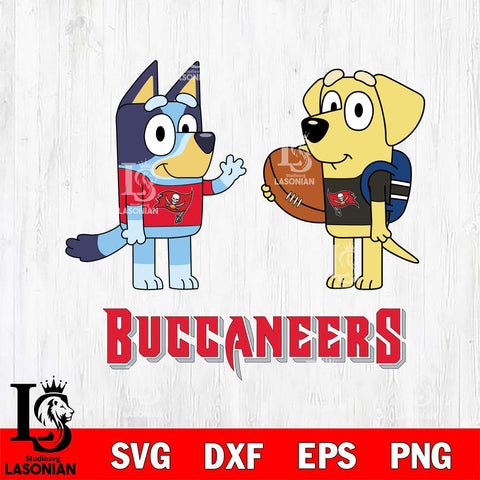 Tampa Bay Buccaneers Bluey Lucky Svg Eps Dxf Png File, Digital Download, Instant Download