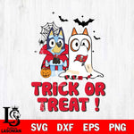 Tampa Bay Buccaneers Bluey Trick or Treat Halloween Svg Eps Dxf Png File, Digital Download, Instant Download