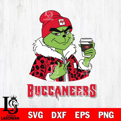 Tampa Bay Buccaneers Boujee Grinch Leopard Christmas Svg Eps Dxf Png File,Cricut svg files, Digital Download, Instant Download