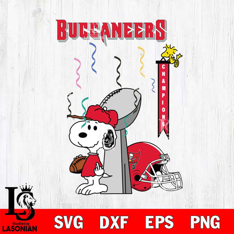 Tampa Bay Buccaneers Charlie Brown and Snoopy Super Bowl Svg Eps Dxf Png File, NFL svg , Digital Download , Instant Download, Cricut File