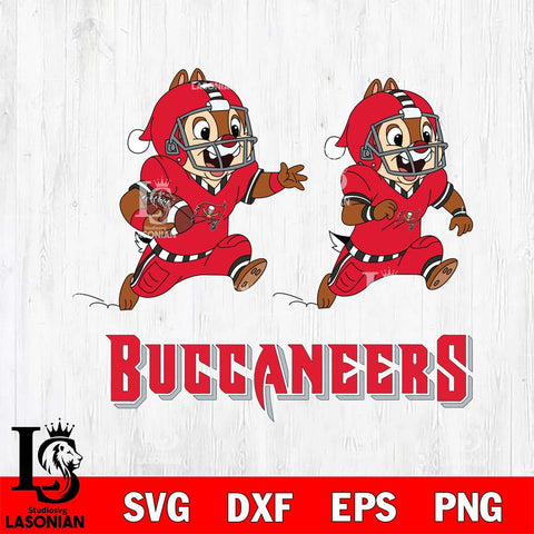 Tampa Bay Buccaneers Chip & Dale Football Cricut,Christmas SVG DXF EPS PNG FILE, Digital Download,Instant Download, Silhouette
