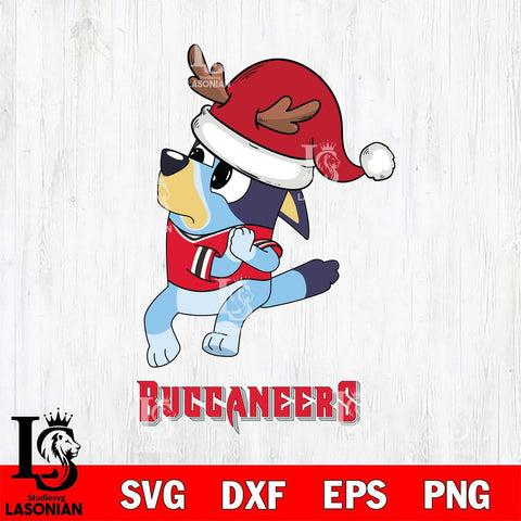 Tampa Bay Buccaneers Christmas Bluey Santa Claus Svg Eps Dxf Png File,Cut Svg Files, Digital File, Sublimation