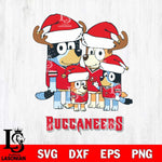 Tampa Bay Buccaneers Christmas Bluey Santa Family Svg Eps Dxf Png File,Cut Svg Files, Digital File, Sublimation
