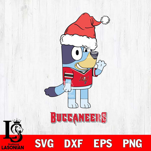 Tampa Bay Buccaneers Christmas Bluey Say Hi Svg Eps Dxf Png File,Cut Svg Files, Digital File, Sublimation