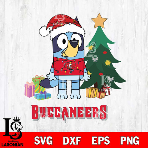 Tampa Bay Buccaneers Christmas Bluey Tree Sport Svg Eps Dxf Png File,Cut Svg Files, Digital File, Sublimation