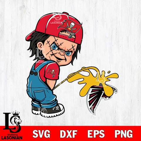 Tampa Bay Buccaneers Chucky Piss On Atlanta Falcons Svg Eps Dxf Png File, Digital Download, Instant Download