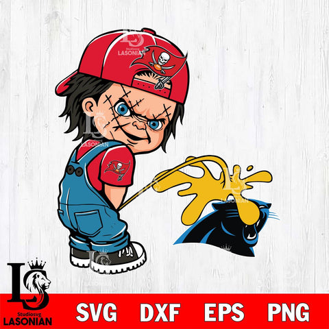 Tampa Bay Buccaneers Chucky Piss On Carolina Panthers Svg Eps Dxf Png File, Digital Download, Instant Download