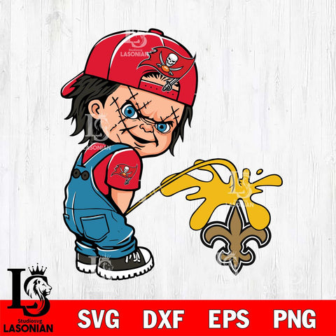Tampa Bay Buccaneers Chucky Piss On New Orleans Saints Svg Eps Dxf Png File, Digital Download, Instant Download