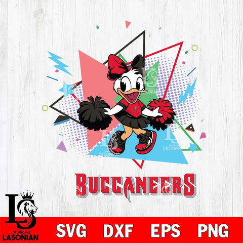 Tampa Bay Buccaneers Cute Daisy Duck Cheerleader SVG DXF EPS PNG FILE, Disney Father day File Cut,Digital Download,Instant Download,Disney Svg Files