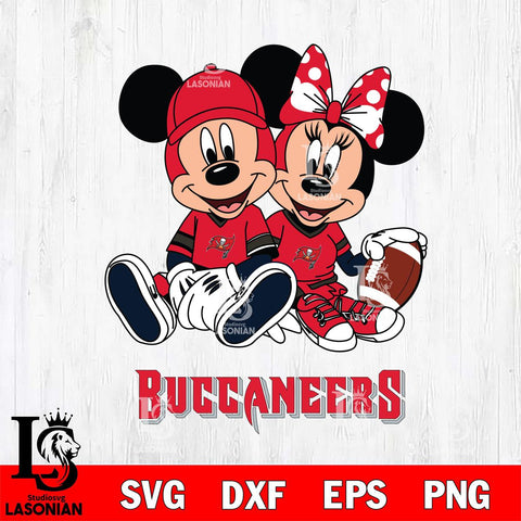 Tampa Bay Buccaneers Disney Mickey And Minnie Football Svg Eps Dxf Png File, NFL svg , Digital Download , Instant Download, Cricut File