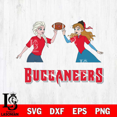 Tampa Bay Buccaneers Elsa & Anna Football Cricut,Christmas SVG DXF EPS PNG FILE, Digital Download,Instant Download, Silhouette