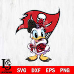 Tampa Bay Buccaneers Fancy Daisy Duck Disney Svg Eps Dxf Png File, Digital Download, Instant Download