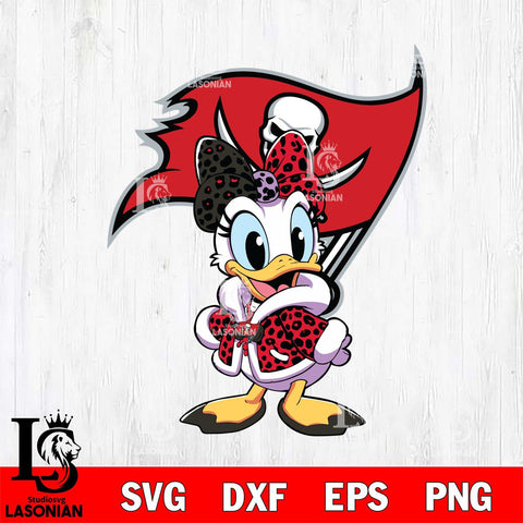 Tampa Bay Buccaneers Fancy Daisy Duck Disney Svg Eps Dxf Png File, Digital Download, Instant Download