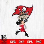 Tampa Bay Buccaneers Fancy Minnie Svg Eps Dxf Png File, Digital Download, Instant Download