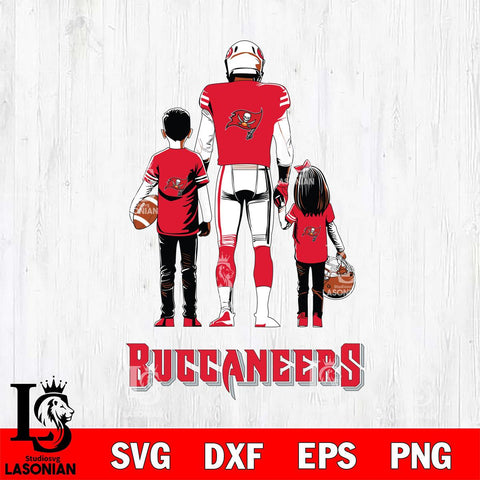 Tampa Bay Buccaneers Father And Child Football SVG DXF EPS PNG FILE,NFL SVG, Father day Digital Download,Instant Download, Silhouette