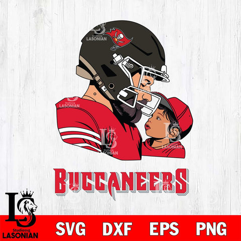Tampa Bay Buccaneers Father And Child Rugby SVG DXF EPS PNG FILE,NFL SVG, Father day Digital Download,Instant Download, Silhouette