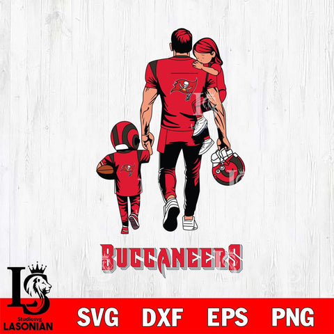 Tampa Bay Buccaneers Father And Son Football SVG DXF EPS PNG FILE,NFL SVG, Father day Digital Download,Instant Download, Silhouette