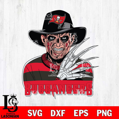 Tampa Bay Buccaneers Freddy Krueger Horror Halloween Svg Eps Dxf Png File, Digital Download, Instant Download