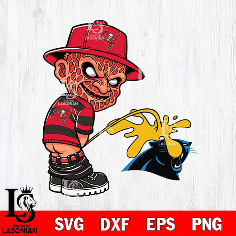 Tampa Bay Buccaneers Freddy Krueger Piss On Carolina Panthers Svg Eps Dxf Png File, Digital Download, Instant Download