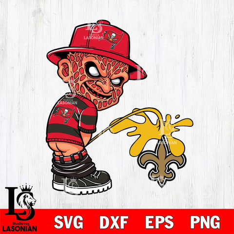 Tampa Bay Buccaneers Freddy Krueger Piss On New Orleans Saints Svg Eps Dxf Png File, Digital Download, Instant Download