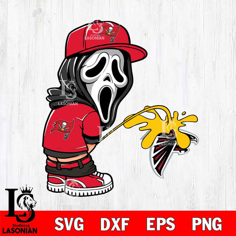 Tampa Bay Buccaneers Ghostface Piss On Atlanta Falcons Svg Eps Dxf Png File, Digital Download, Instant Download
