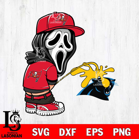 Tampa Bay Buccaneers Ghostface Piss On Carolina Panthers Svg Eps Dxf Png File, Digital Download, Instant Download