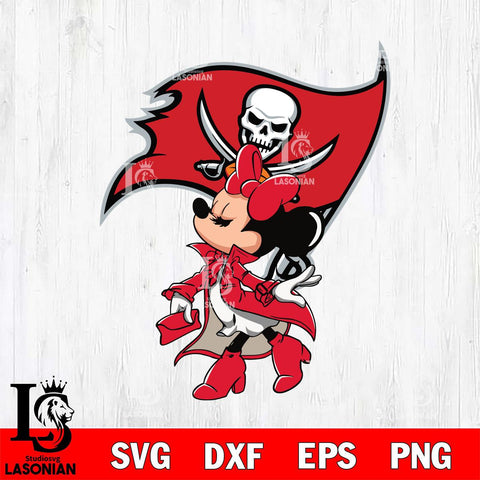 Tampa Bay Buccaneers Glamorous Minnie Svg Eps Dxf Png File, Digital Download, Instant Download