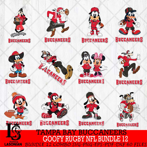Tampa Bay Buccaneers Goofy Rugby NFL Bundle 12 SVG DXF EPS PNG FILE,NFL bundle svg ,Football Digital Download,Instant Download, Silhouette