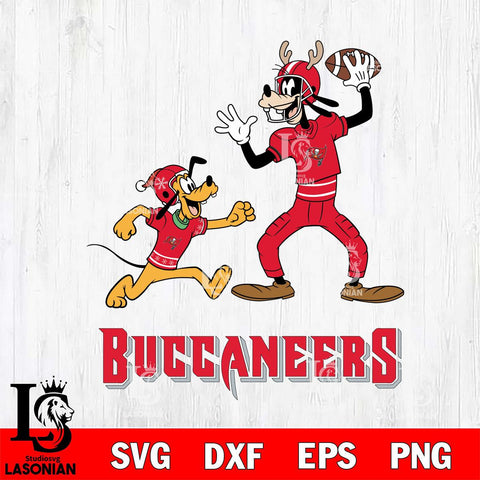 Tampa Bay Buccaneers Goofy & Pluto Football Cricut,Christmas SVG DXF EPS PNG FILE, Digital Download,Instant Download, Silhouette