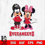 Tampa Bay Buccaneers Goofy and Minnie mouse Football SVG DXF EPS PNG FILE,NFL Cricut ,Football Digital Download,Instant Download, Silhouette