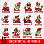 Tampa Bay Buccaneers Grinch Christmas NFL Bundle 12 Svg Eps Dxf Png File,Cricut svg files, Digital Download, Instant Download