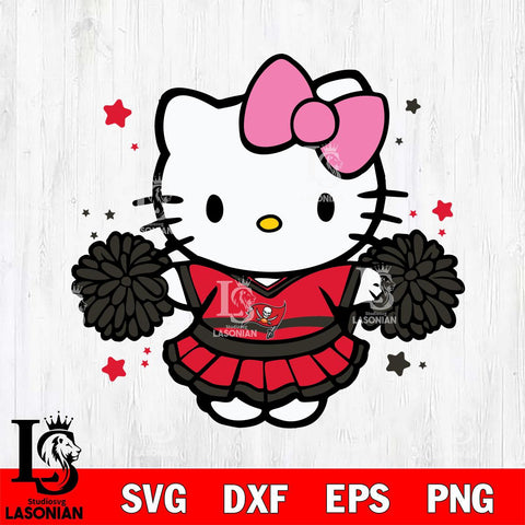 Tampa Bay Buccaneers Hello Kitty Cheerleader 10 Svg Eps Dxf Png File, Digital Download, Instant Download