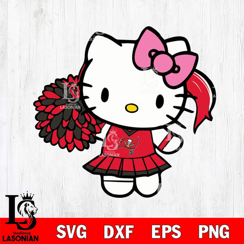 Tampa Bay Buccaneers Hello Kitty Cheerleader 12 Svg Eps Dxf Png File, Digital Download, Instant Download