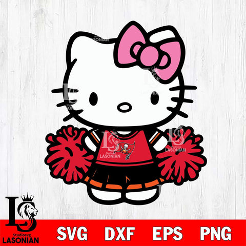 Tampa Bay Buccaneers Hello Kitty Cheerleader 2 Svg Eps Dxf Png File, Digital Download, Instant Download