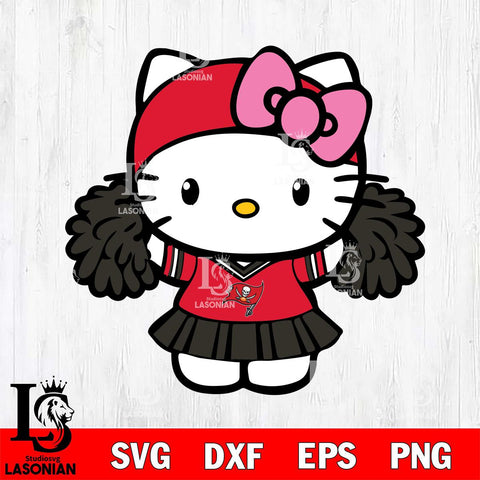 Tampa Bay Buccaneers Hello Kitty Cheerleader 5 Svg Eps Dxf Png File, Digital Download, Instant Download