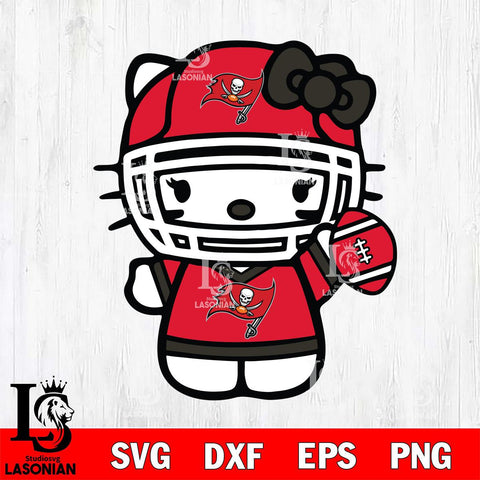 Tampa Bay Buccaneers Hello Kitty sport 6 Svg Eps Dxf Png File, Digital Download, Instant Download