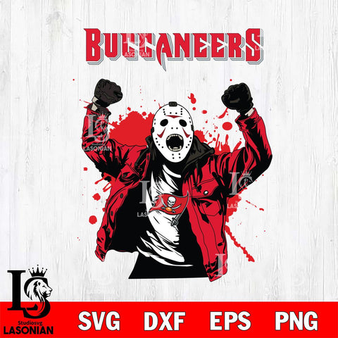 Tampa Bay Buccaneers Jason Voorhees Horror Halloween 3 Svg Eps Dxf Png File, Digital Download, Instant Download
