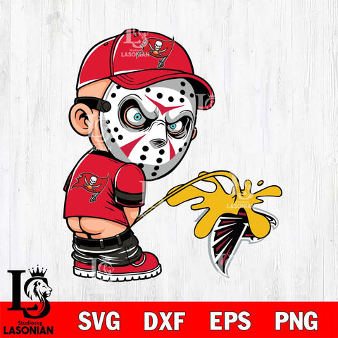 Tampa Bay Buccaneers Jason Voorhees Piss On Atlanta Falcons Svg Eps Dxf Png File, Digital Download, Instant Download