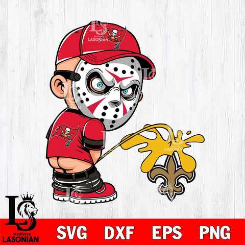Tampa Bay Buccaneers Jason Voorhees Piss On New Orleans Saints Svg Eps Dxf Png File, Digital Download, Instant Download