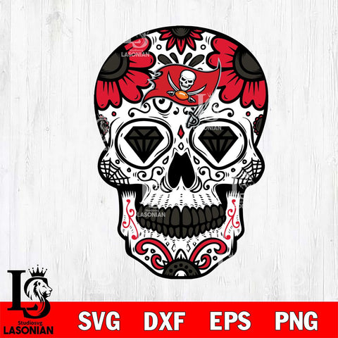Tampa Bay Buccaneers Mexico Skull SVG 2
