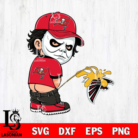 Tampa Bay Buccaneers Michael Myers Piss On Atlanta Falcons Svg Eps Dxf Png File, Digital Download, Instant Download