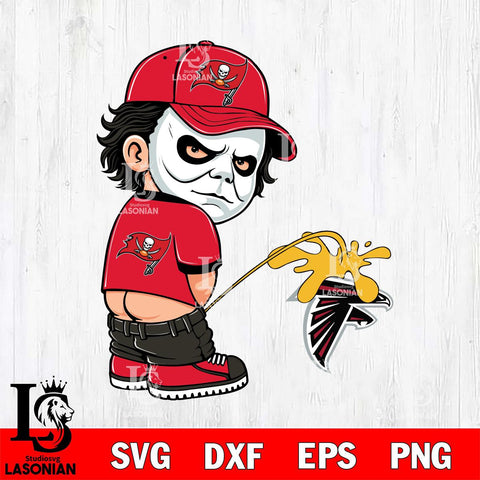 Tampa Bay Buccaneers Michael Myers Piss On Atlanta Falcons Svg Eps Dxf Png File, Digital Download, Instant Download