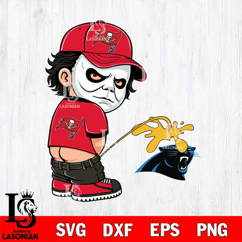 Tampa Bay Buccaneers Michael Myers Piss On Carolina Panthers Svg Eps Dxf Png File, Digital Download, Instant Download
