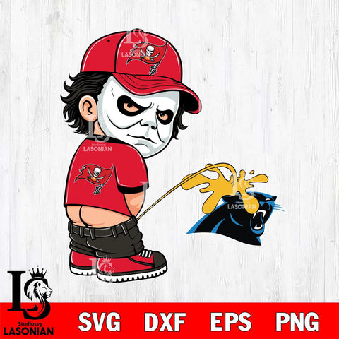 Tampa Bay Buccaneers Michael Myers Piss On Carolina Panthers Svg Eps Dxf Png File, Digital Download, Instant Download