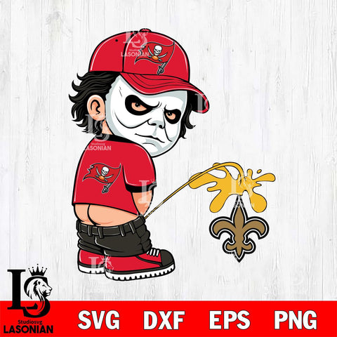 Tampa Bay Buccaneers Michael Myers Piss On New Orleans Saints Svg Eps Dxf Png File, Digital Download, Instant Download